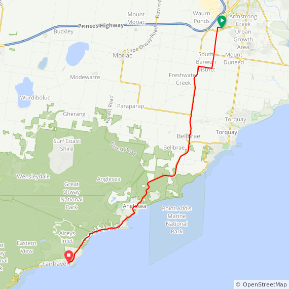 380 Waurn Ponds to Aireys Inlet