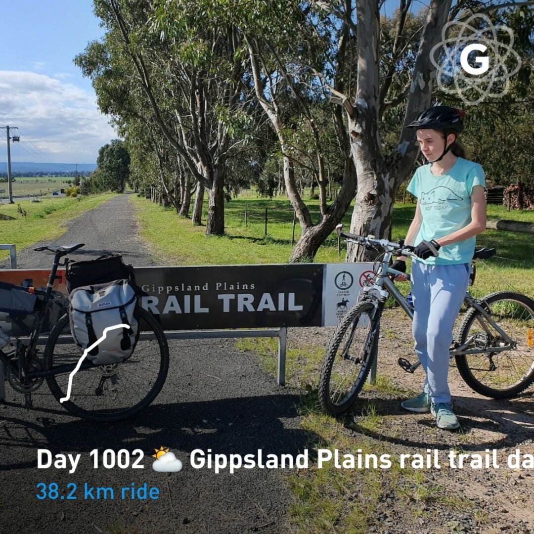 Day 1002 ⛅ Gippsland Plains rail trail day 1