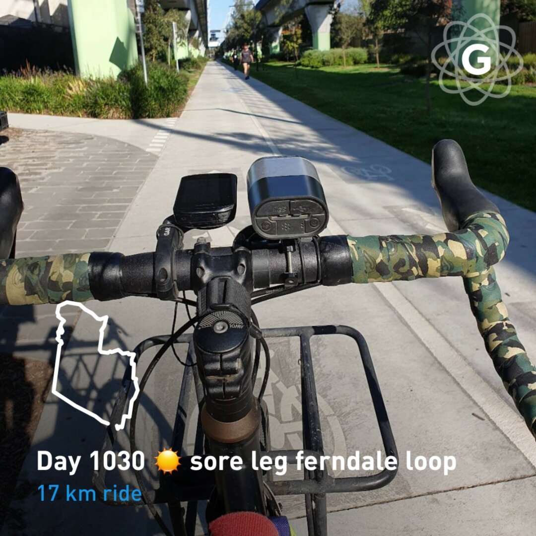 Day 1030 ☀️ sore leg ferndale loop