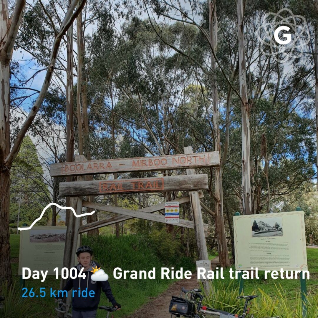 Day 1004 ⛅ Grand Ride Rail trail return
