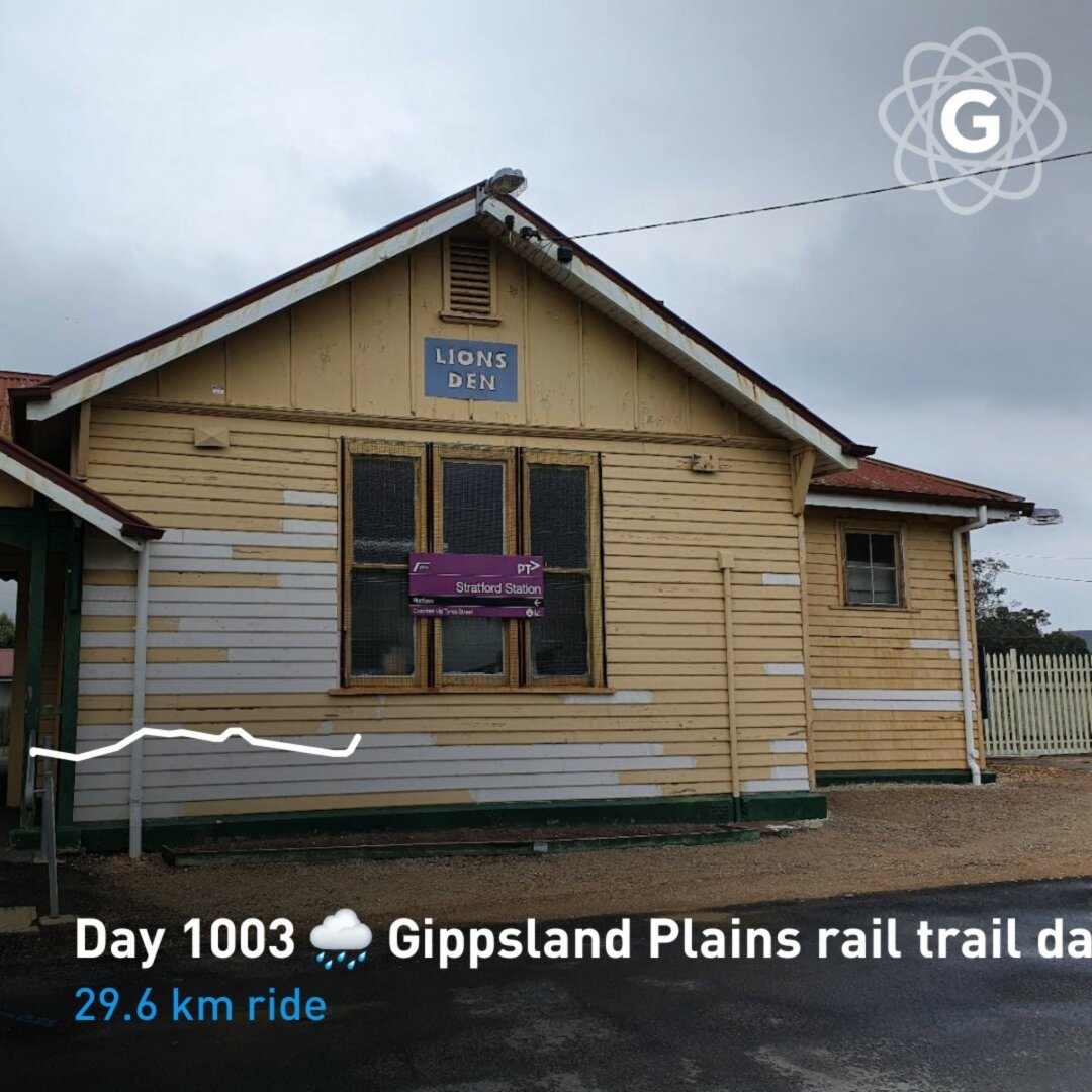 Day 1003 🌧 Gippsland Plains rail trail day 2
