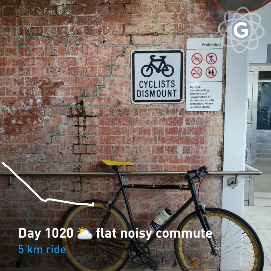 Day 1020 ⛅ flat noisy commute