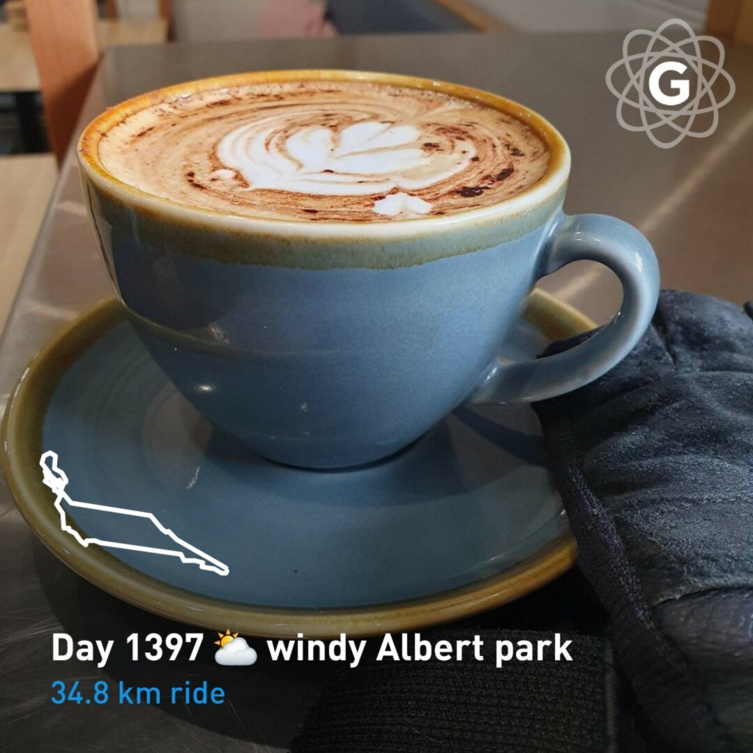 Day 1397 ⛅ windy Albert park