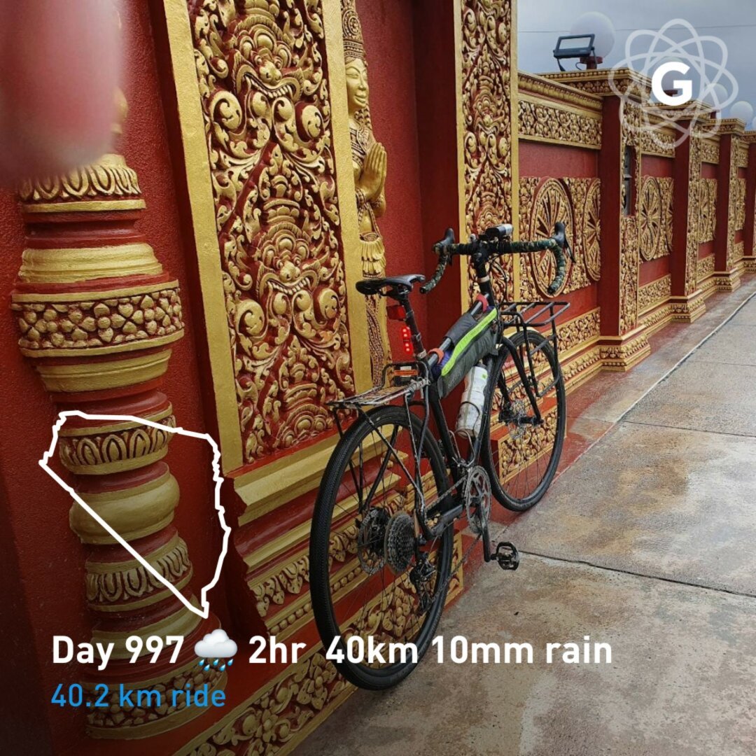 Day 997 🌧 2hr 40km 10mm rain