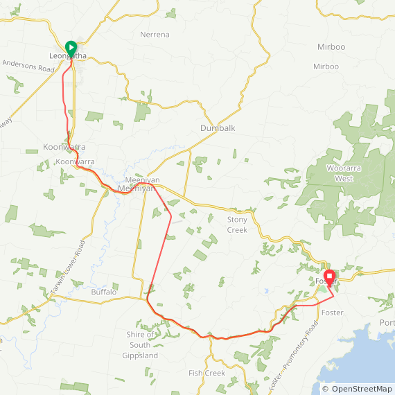 GSRT day 1; Leongatha to Foster