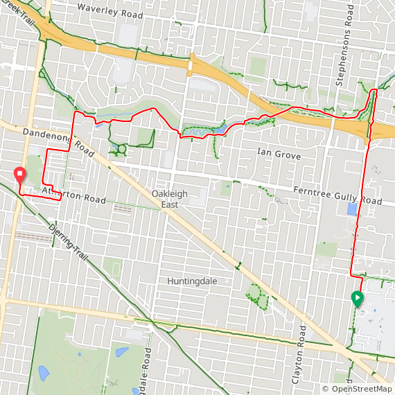 Tue ⛅ creek commute and cake