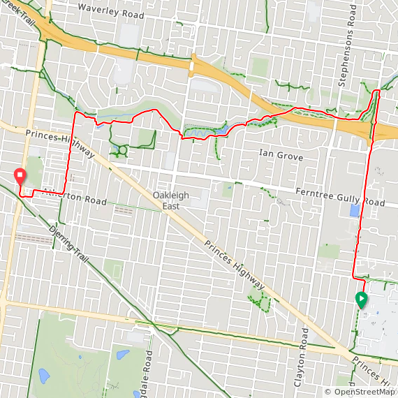 Mon 🌧 creek commute home