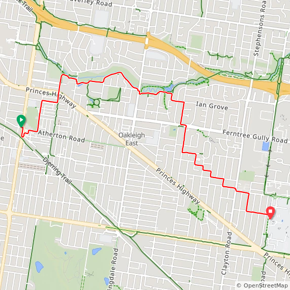 Tue ⛅ half a creek half a burb